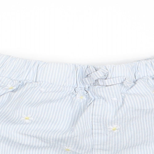 TU Girls White Floral  Hot Pants Shorts Size 6-7 Years - Waist 18in