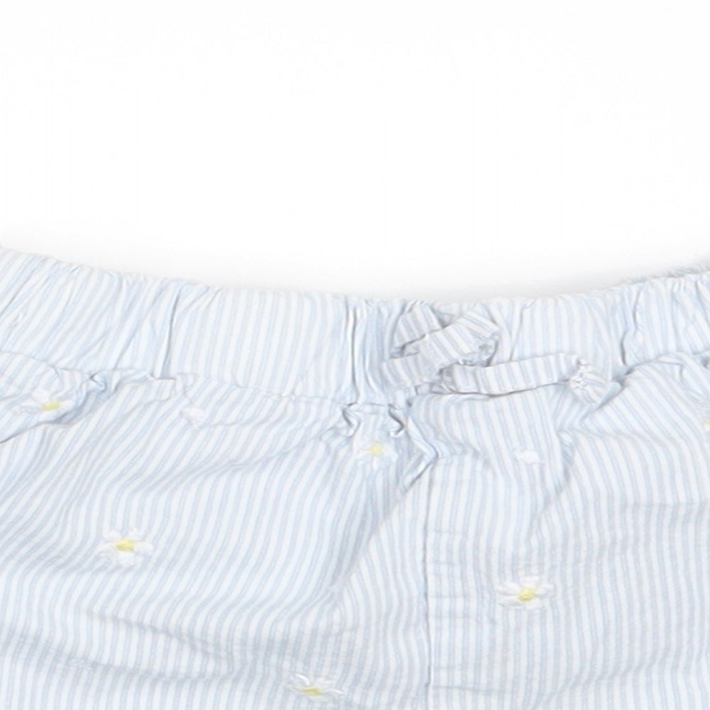 TU Girls White Floral  Hot Pants Shorts Size 6-7 Years - Waist 18in