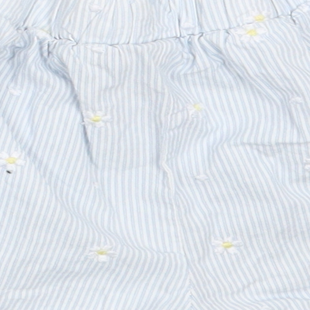TU Girls White Floral  Hot Pants Shorts Size 6-7 Years - Waist 18in