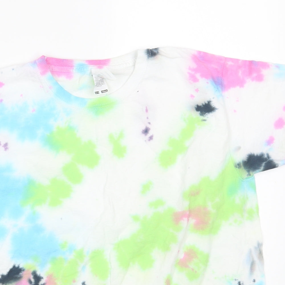 Fruit of the Loom Girls Multicoloured Colourblock  Basic T-Shirt Size 12-13 Years