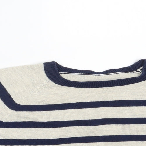 Matalan Boys Beige Striped  Pullover Jumper Size 2-3 Years