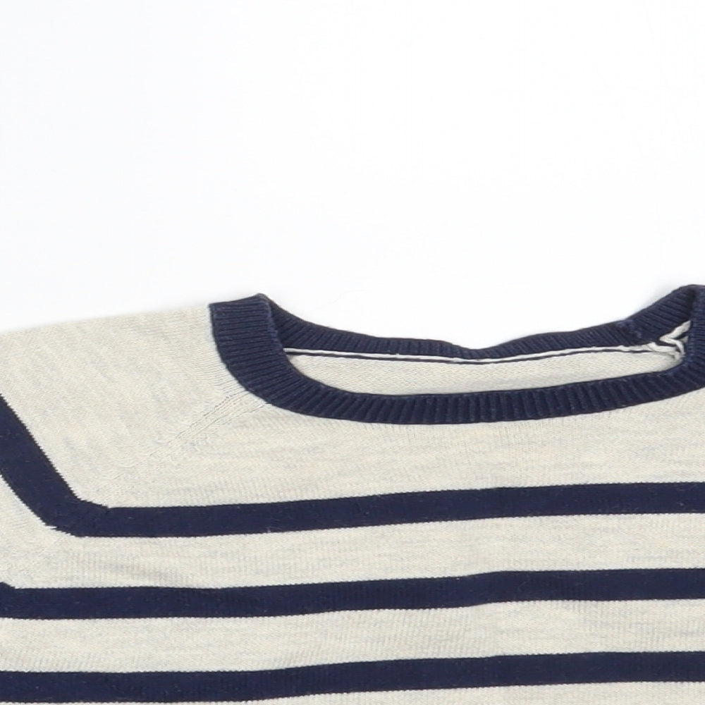 Matalan Boys Beige Striped  Pullover Jumper Size 2-3 Years