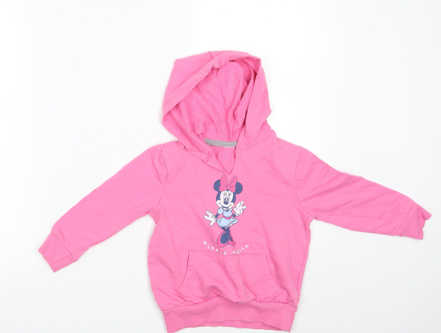 Minnie Mouse Girls Pink   Pullover Hoodie One Size