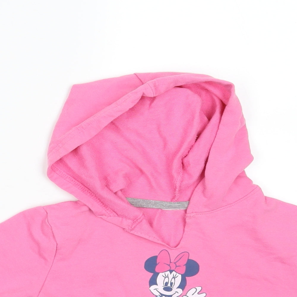 Minnie Mouse Girls Pink   Pullover Hoodie One Size