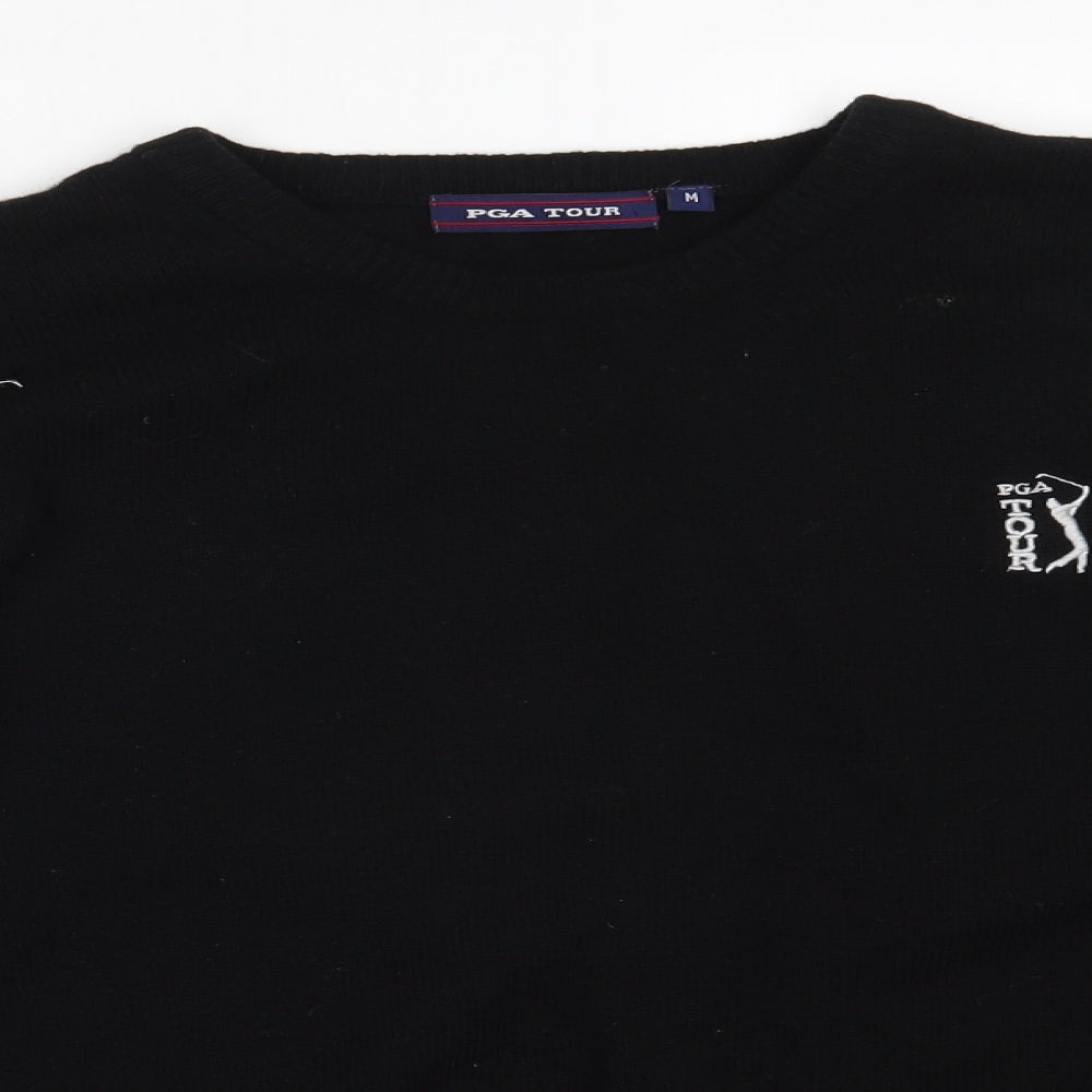 PGA TOUR Mens Black   Pullover Jumper Size M
