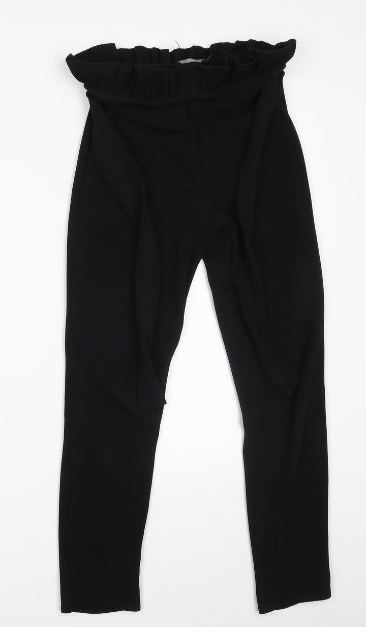 PRETTYLITTLETHING Womens Black   Trousers  Size 8 L27 in