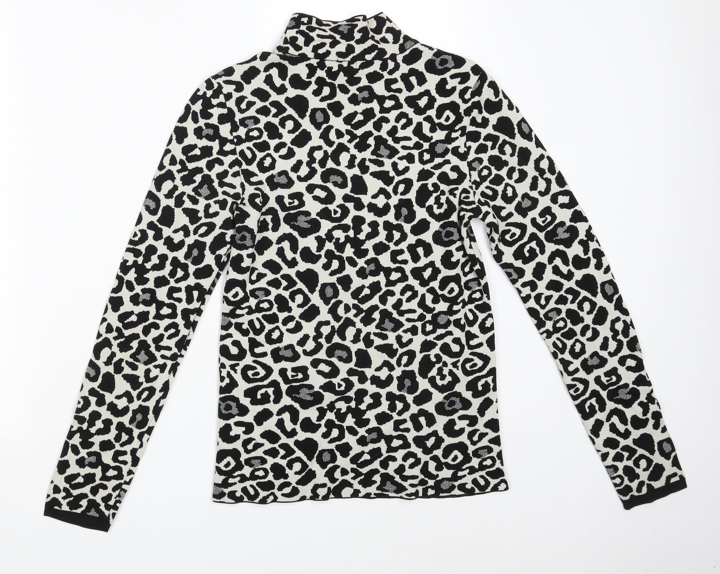 River Island Womens White Animal Print  Pullover Jumper Size 10