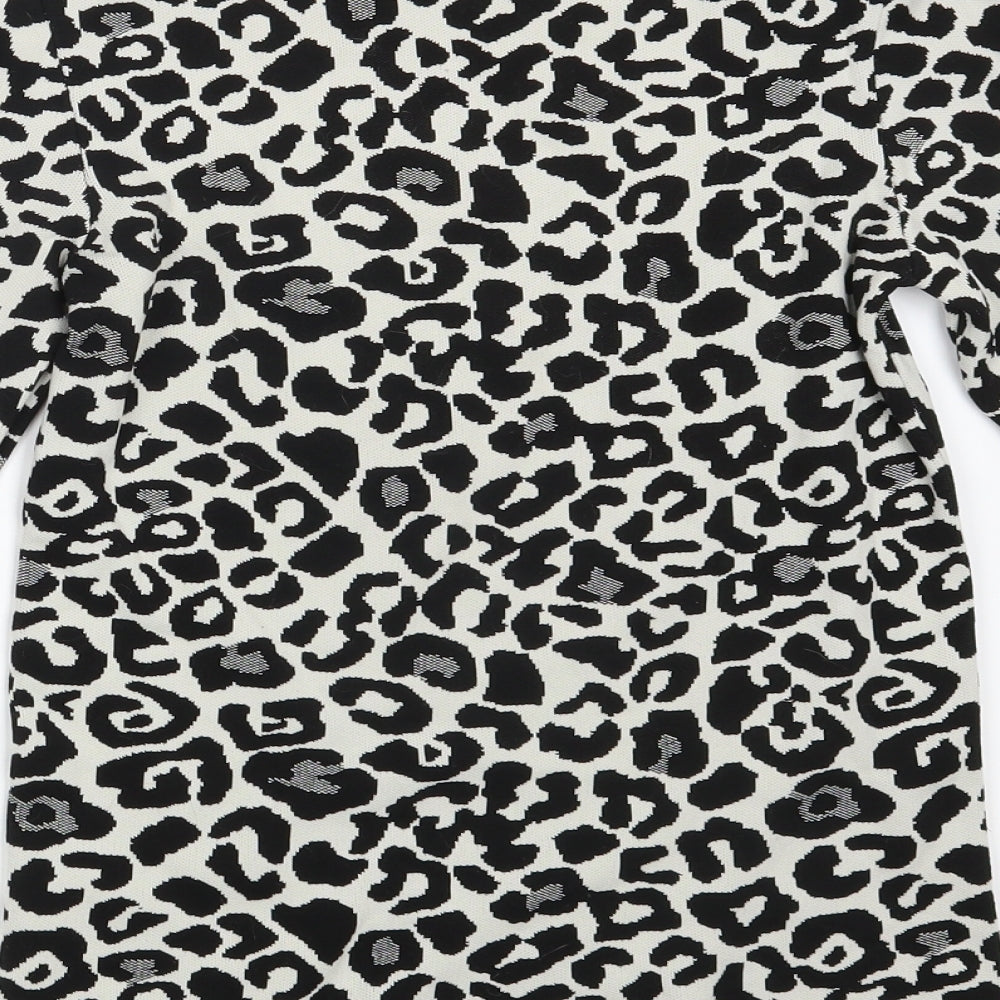 River Island Womens White Animal Print  Pullover Jumper Size 10