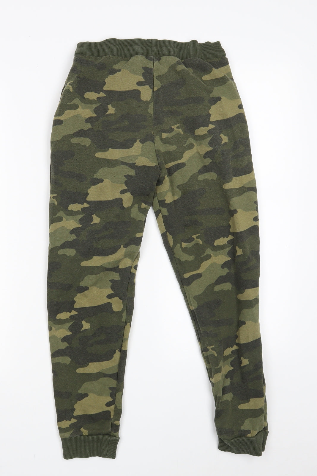 M&S Boys Green Camouflage  Jogger Trousers Size 10-11 Years