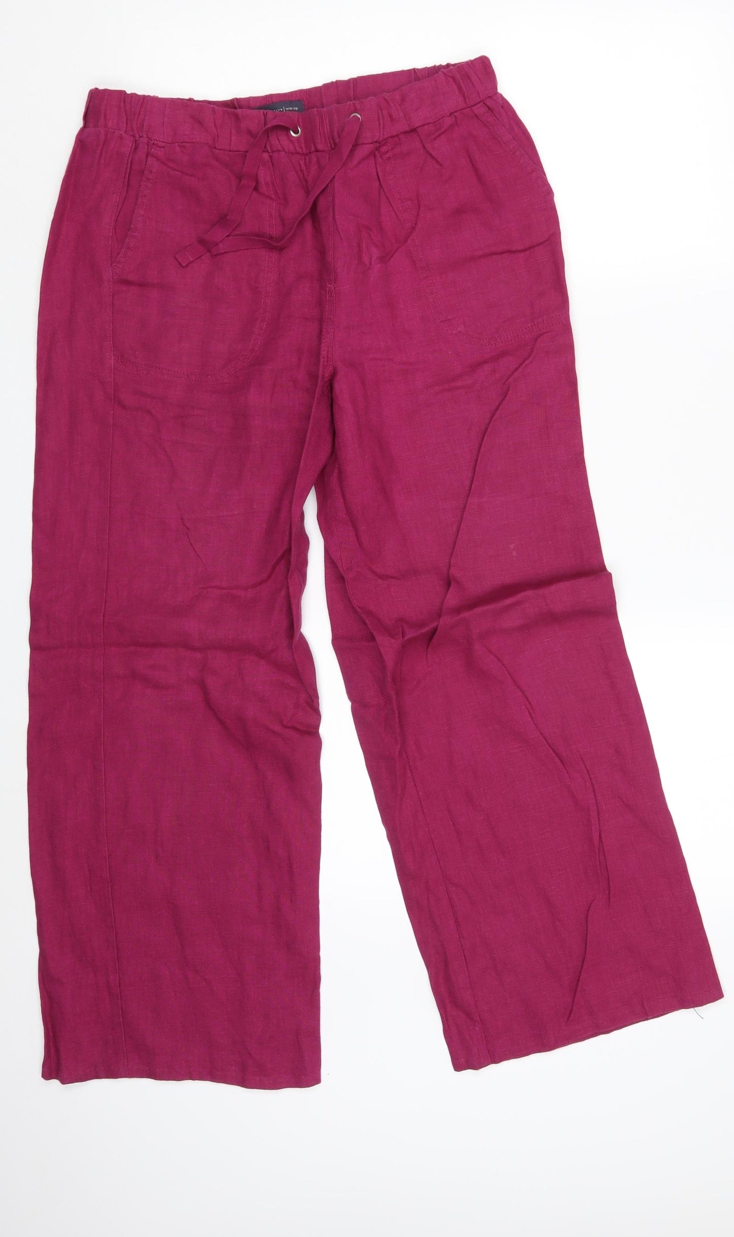 M&S Womens Purple   Bloomer Trousers Size 10 L27 in