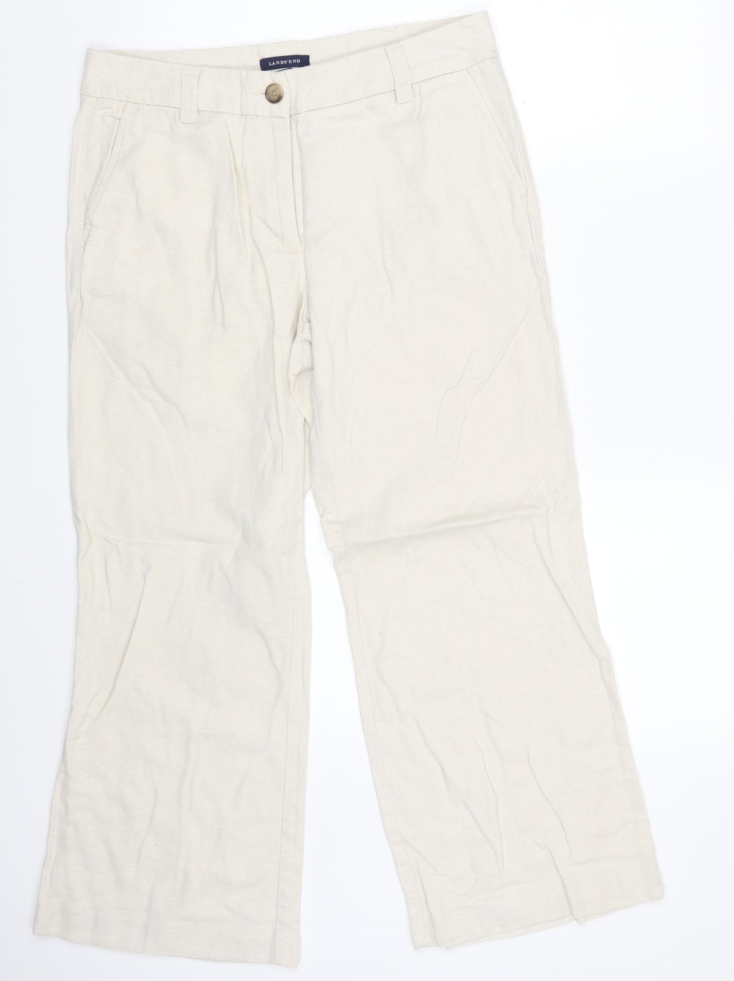 Land's End Womens Beige   Bloomer Trousers Size 12 L25 in