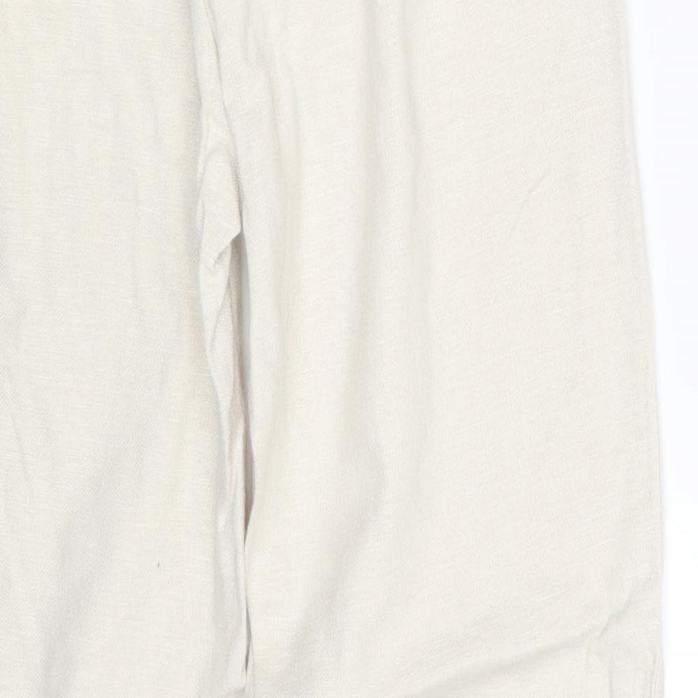 Land's End Womens Beige   Bloomer Trousers Size 12 L25 in