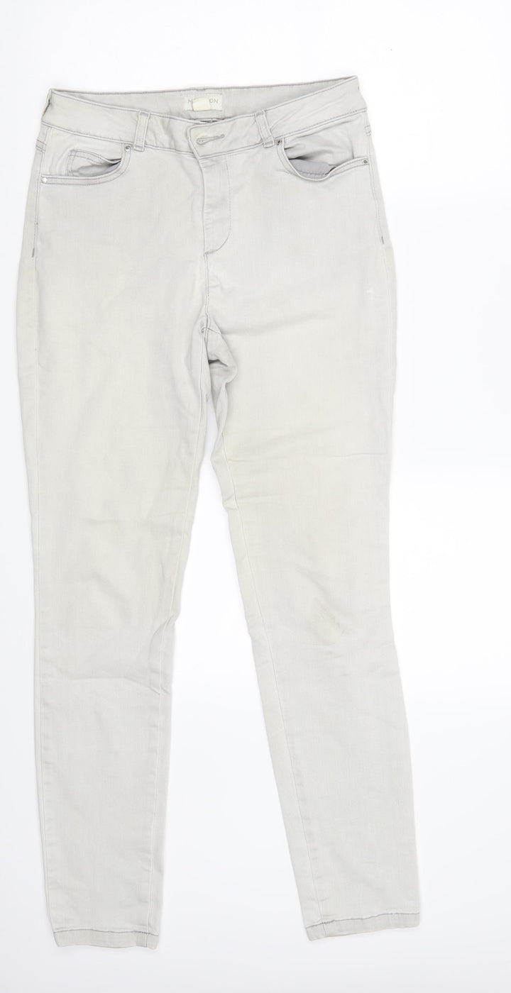 Monsoon Womens White Denim Skinny Jeans Size 10 L29 in