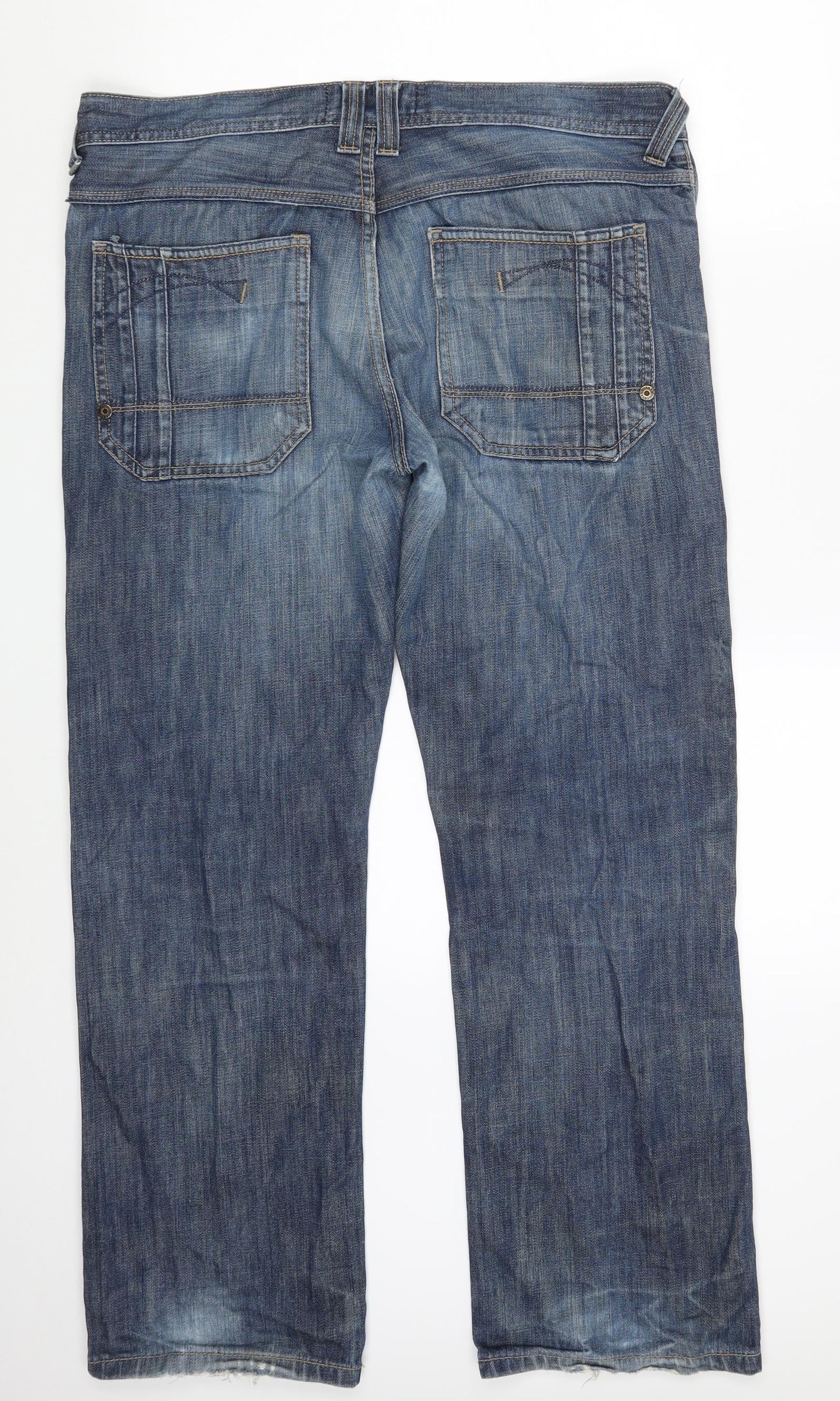 Urban Spirit Mens Blue  Denim Straight Jeans Size 34 in L30 in