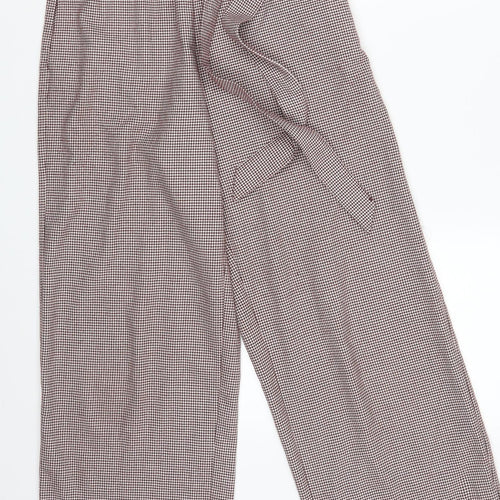 Zara Womens Purple Check  Dress Pants Trousers Size S L24 in