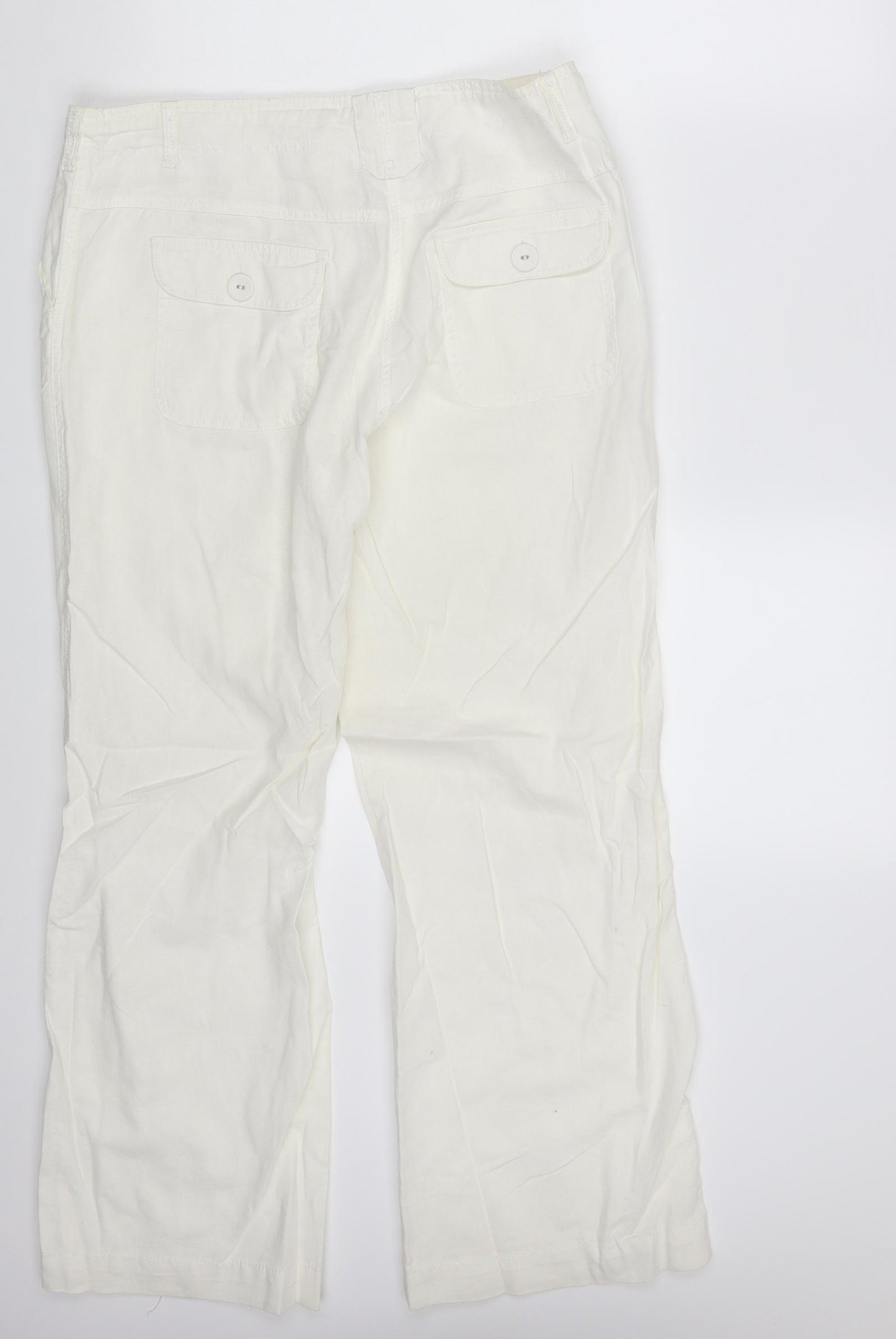 TU Womens White   Bloomer Trousers Size 12 L28 in