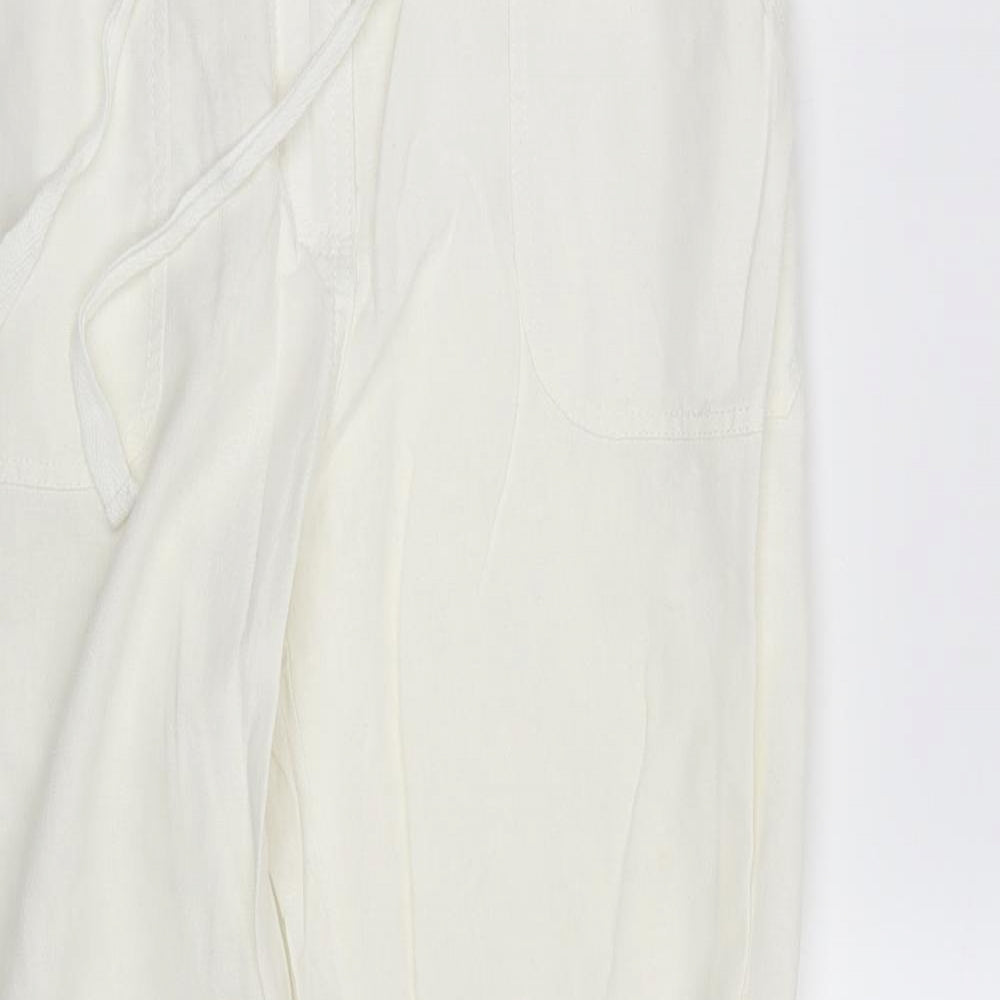 TU Womens White   Bloomer Trousers Size 12 L28 in