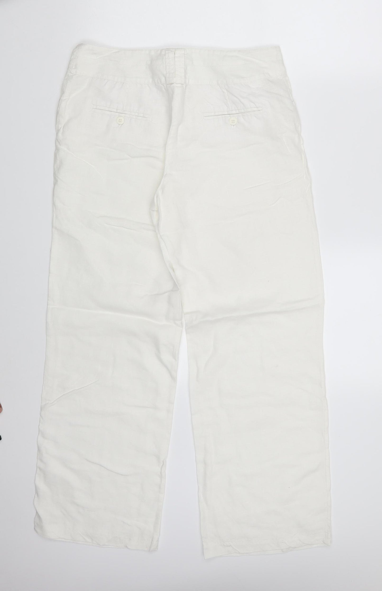 Monsoon Womens White   Bloomer Trousers Size 8 L28 in