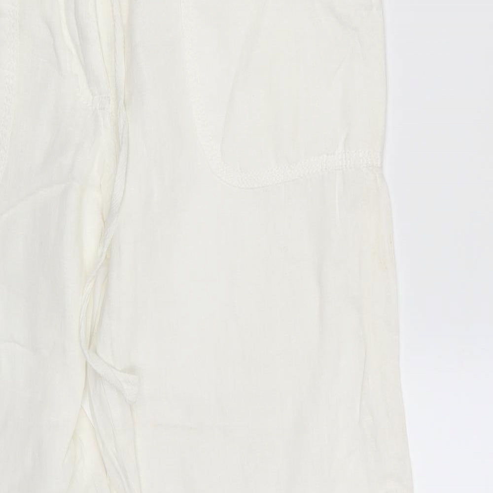 Denim Co. Womens White   Bloomer Trousers Size 10 L28 in
