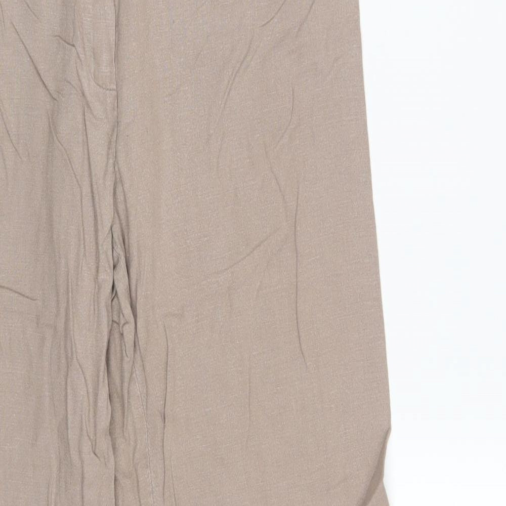M&S Womens Beige   Bloomer Trousers Size 12 L27 in
