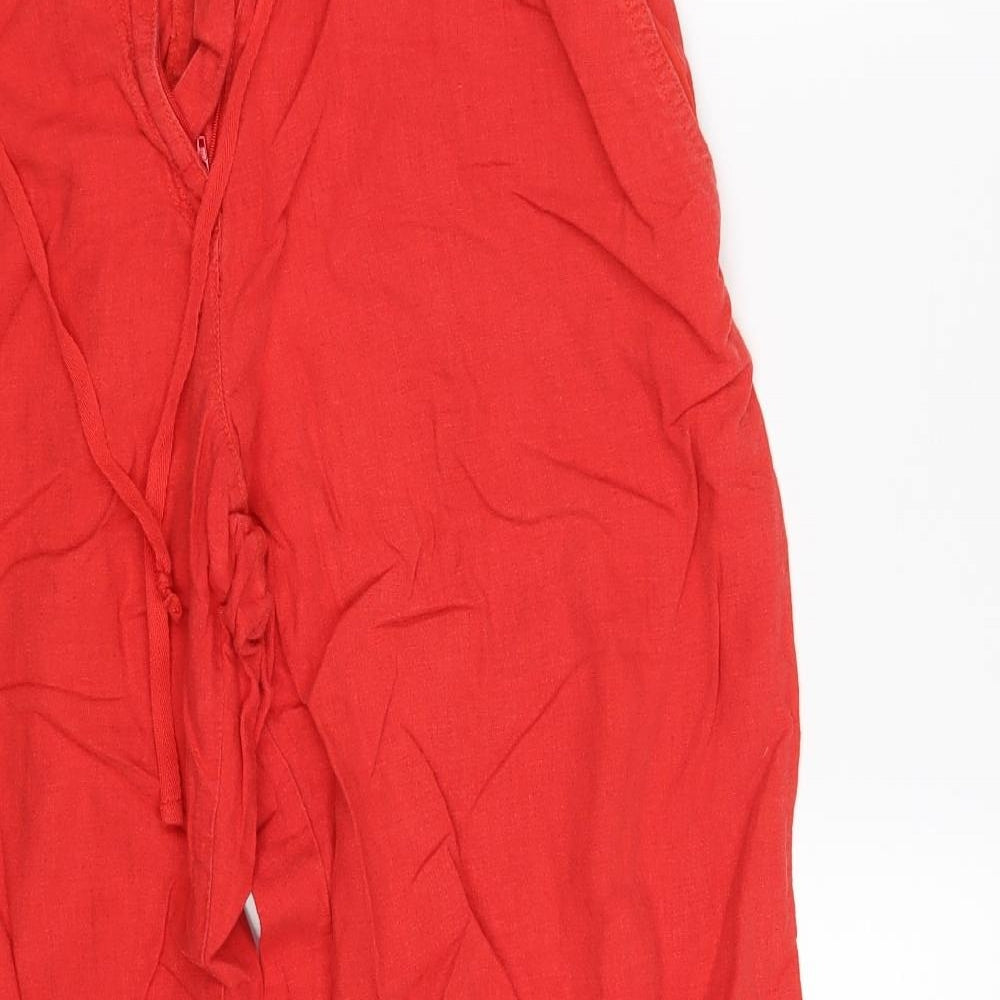 NEXT Womens Red   Bloomer Trousers Size 18 L30 in