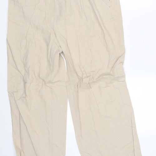 Dorothy Perkins Womens Beige   Bloomer Trousers Size 14 L27 in