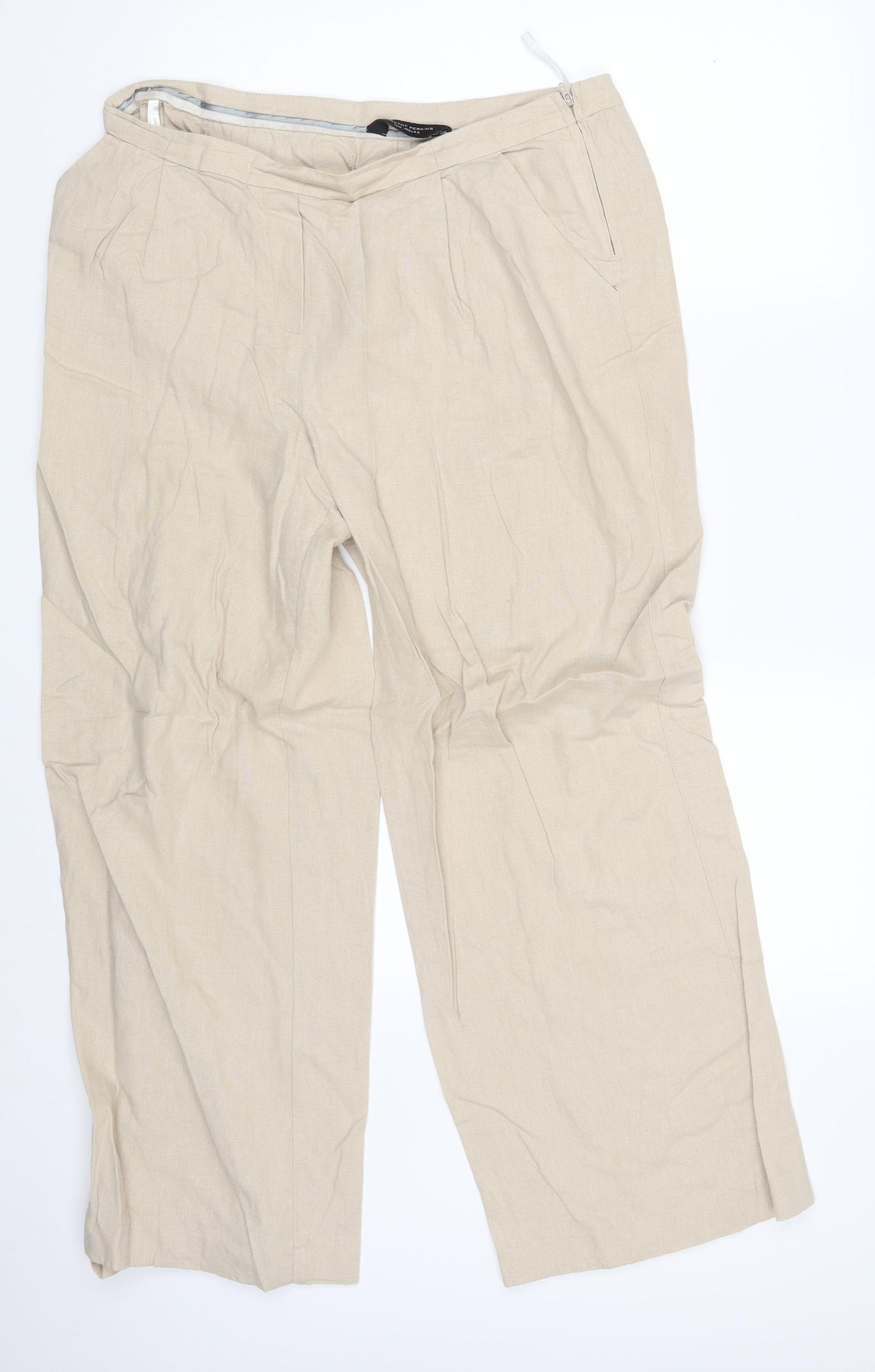 Dorothy Perkins Womens Beige   Bloomer Trousers Size 14 L27 in
