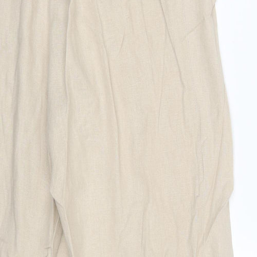 Dorothy Perkins Womens Beige   Bloomer Trousers Size 14 L27 in