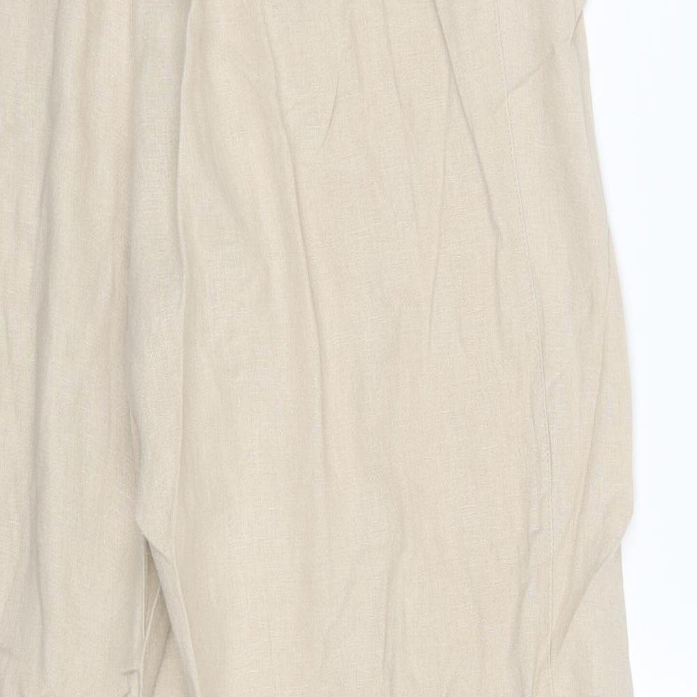 Dorothy Perkins Womens Beige   Bloomer Trousers Size 14 L27 in