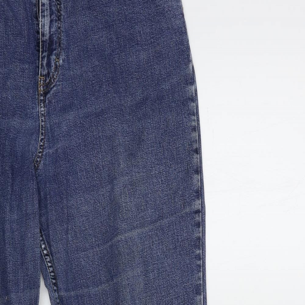 Marks and Spencer Womens Blue  Denim Straight Jeans Size 16 L30 in