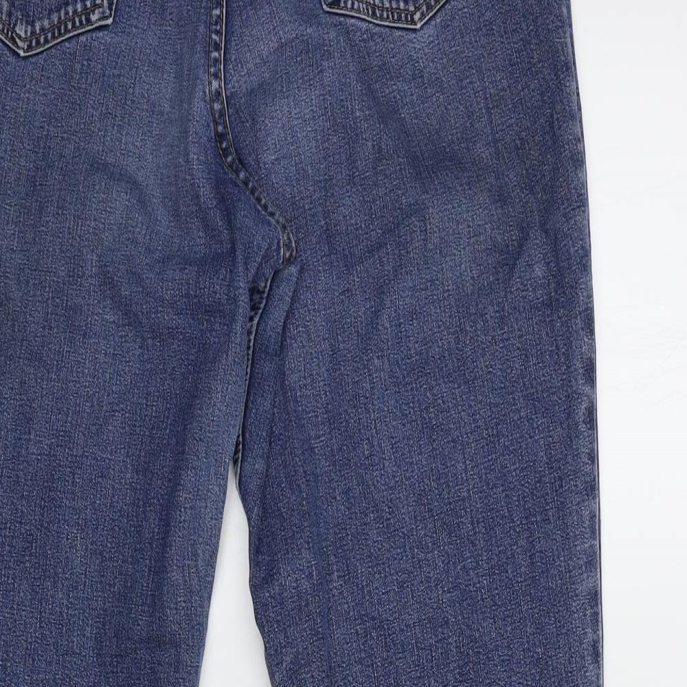 Marks and Spencer Womens Blue  Denim Straight Jeans Size 16 L30 in