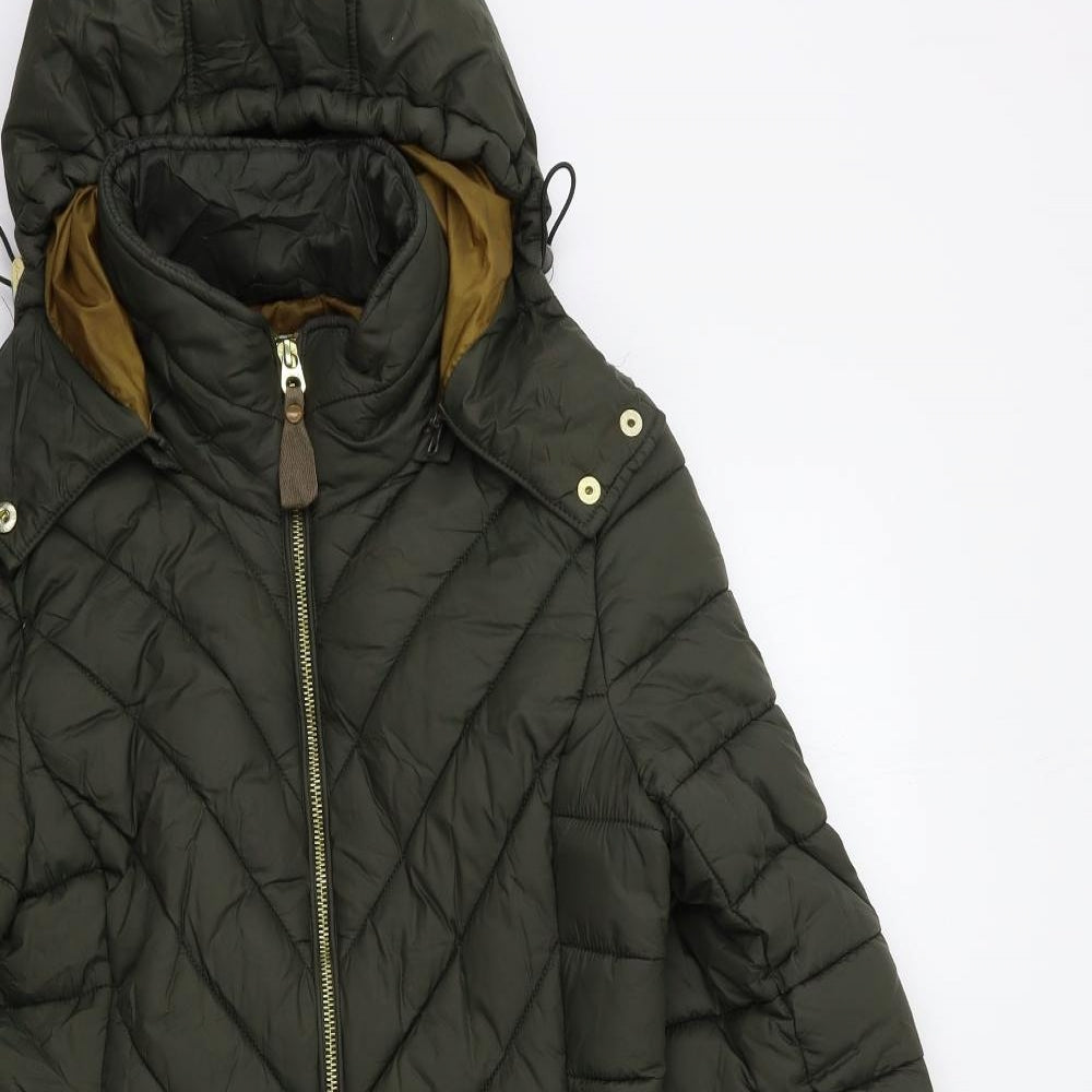 Joules Womens Green   Puffer Jacket Coat Size 10