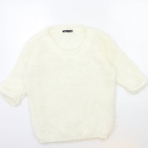 Atmosphere Womens White  Knit Pullover Jumper Size 12