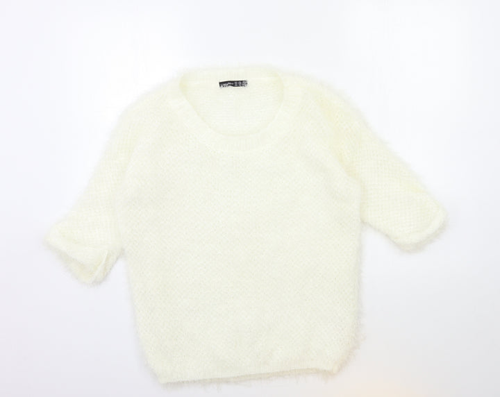Atmosphere Womens White  Knit Pullover Jumper Size 12