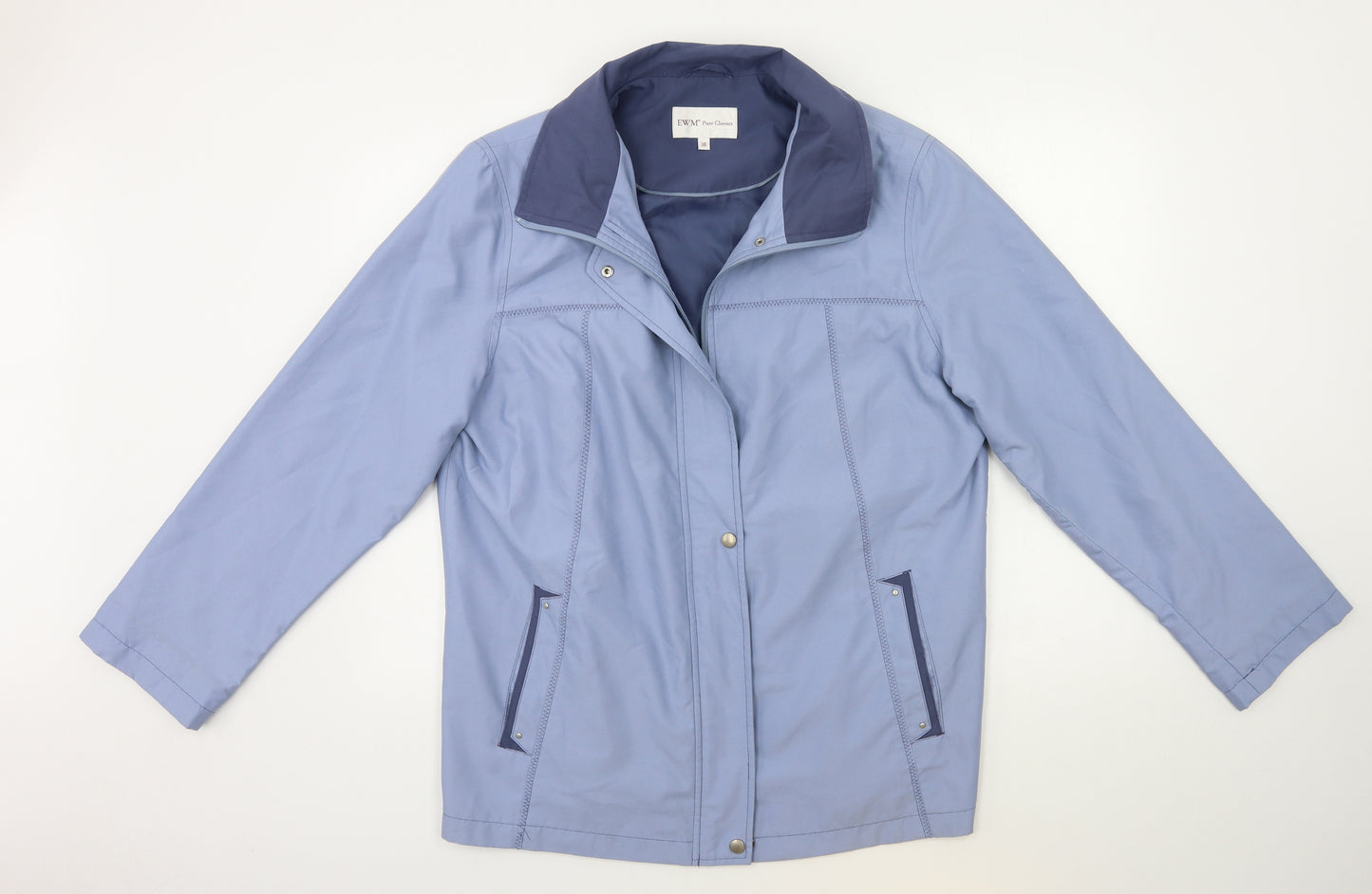 EWM Womens Blue   Varsity Jacket Coat Size 16