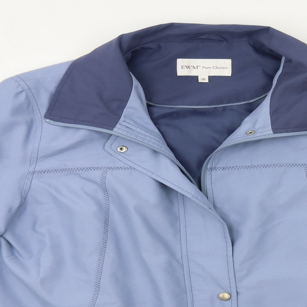 EWM Womens Blue   Varsity Jacket Coat Size 16