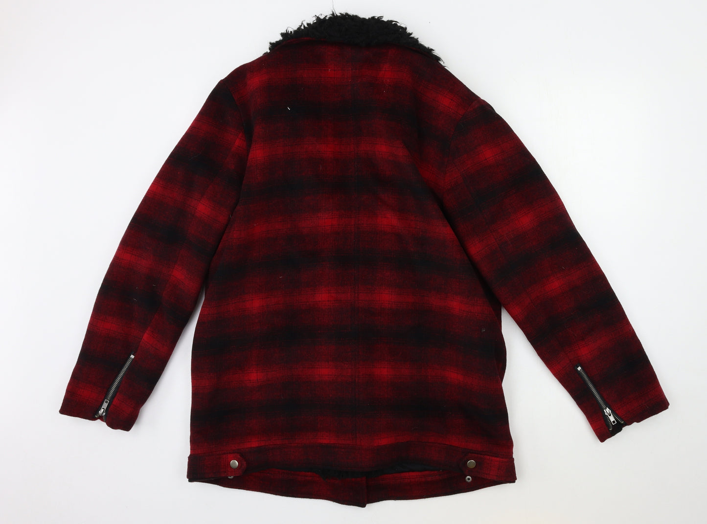 Miss Selfridge Womens Red Check  Jacket  Size 14