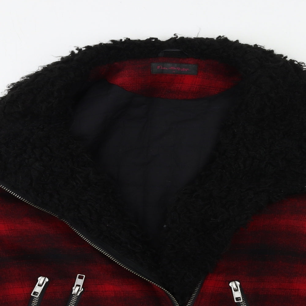 Miss Selfridge Womens Red Check  Jacket  Size 14