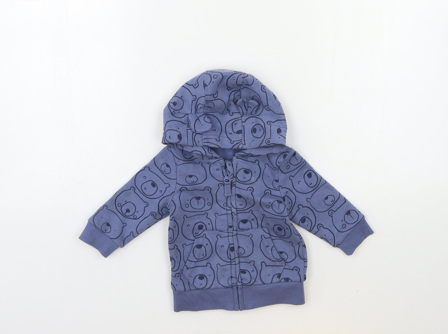George Baby Grey Geometric  Full Zip Jumper Size 0-3 Months