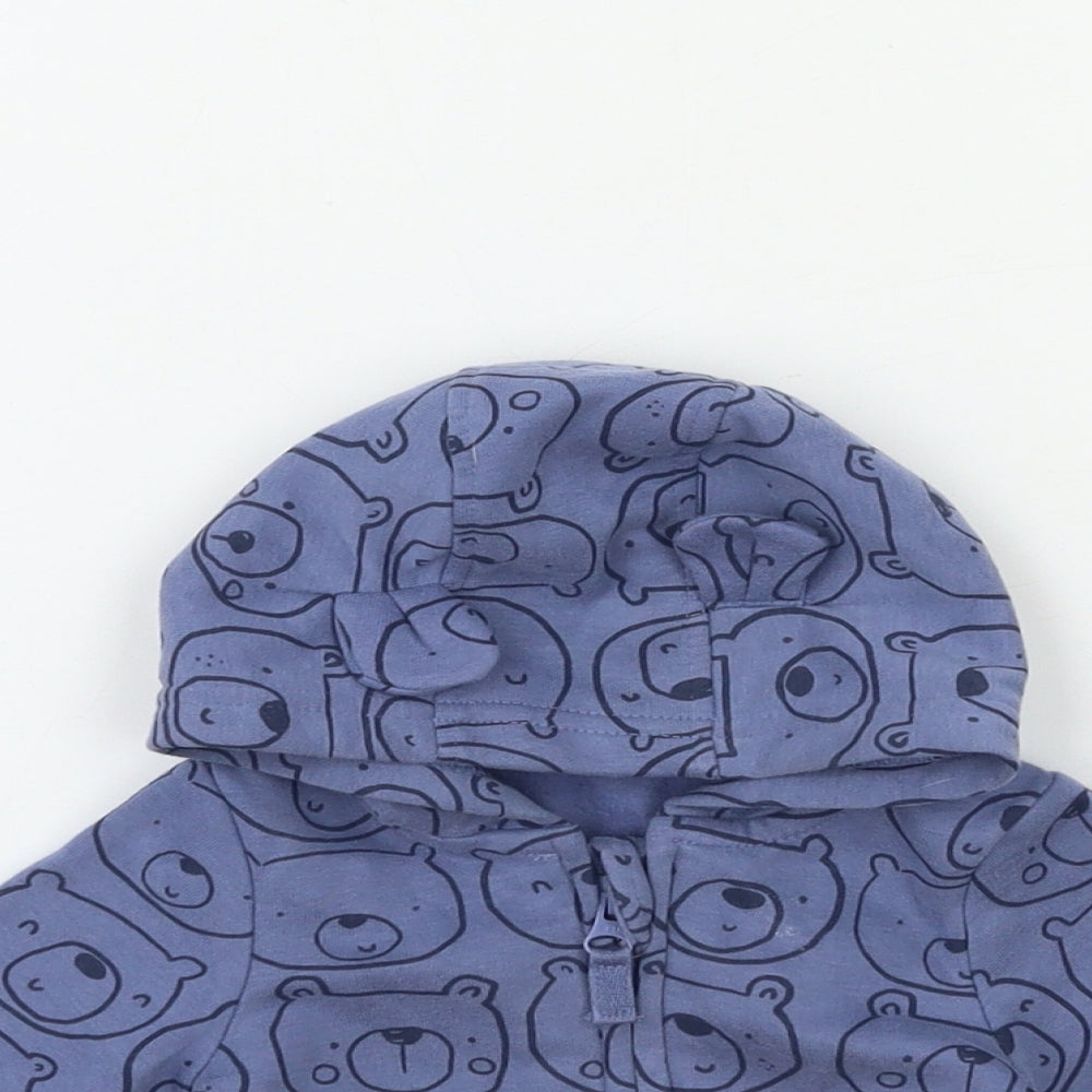 George Baby Grey Geometric  Full Zip Jumper Size 0-3 Months