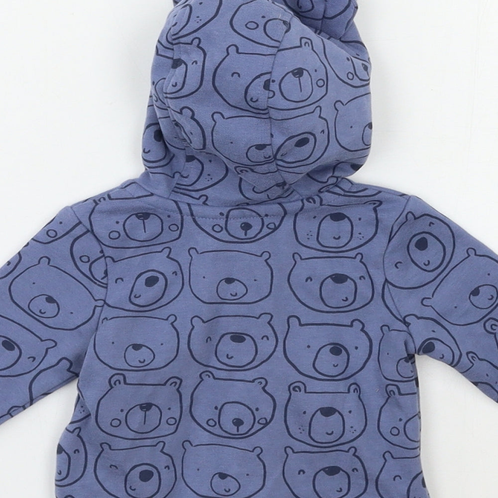 George Baby Grey Geometric  Full Zip Jumper Size 0-3 Months