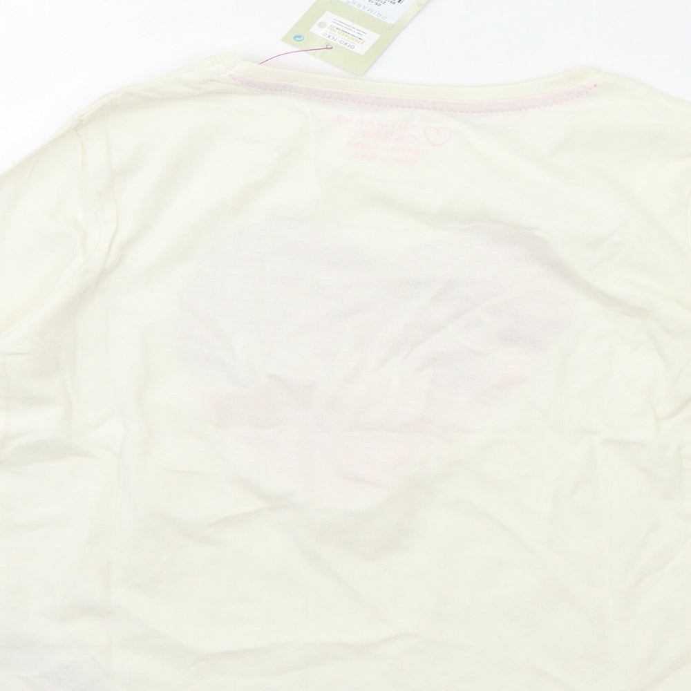 Primark Girls Beige   Basic T-Shirt Size 5-6 Years