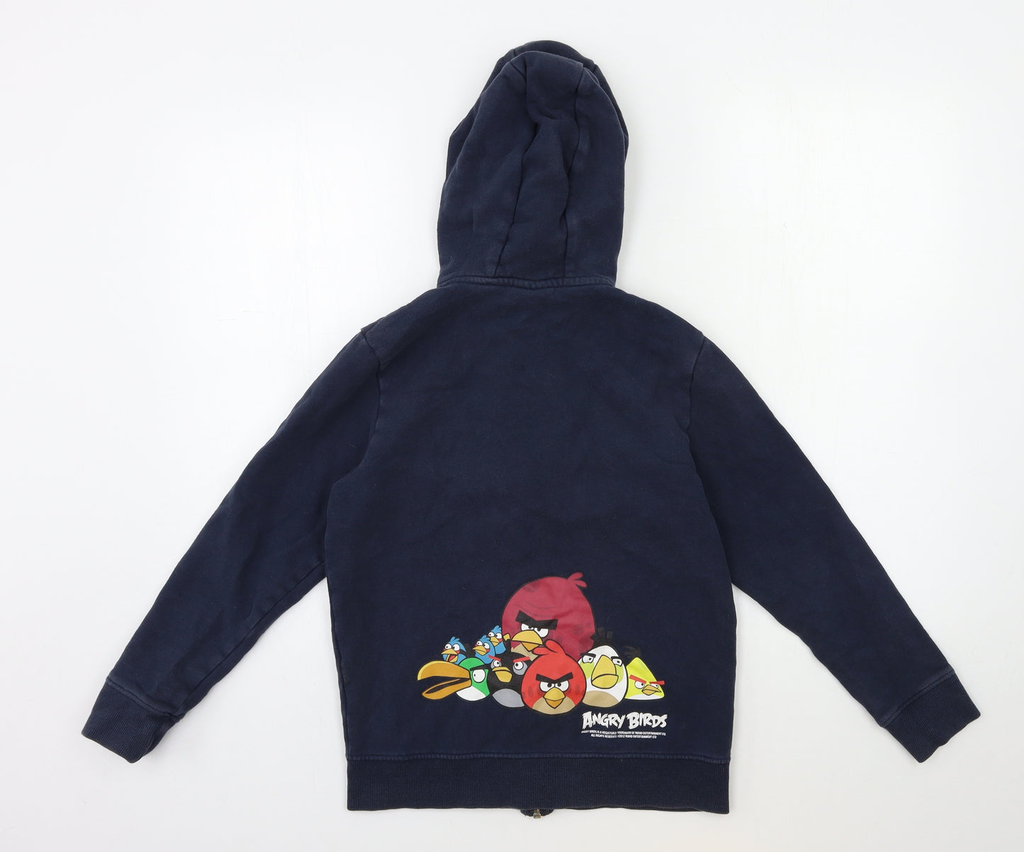 NEXT Boys Blue   Full Zip Hoodie Size 11 Years  - ANGRY BIRDS