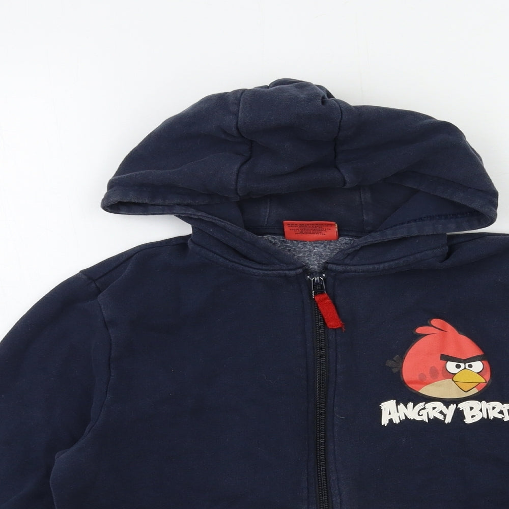 NEXT Boys Blue   Full Zip Hoodie Size 11 Years  - ANGRY BIRDS