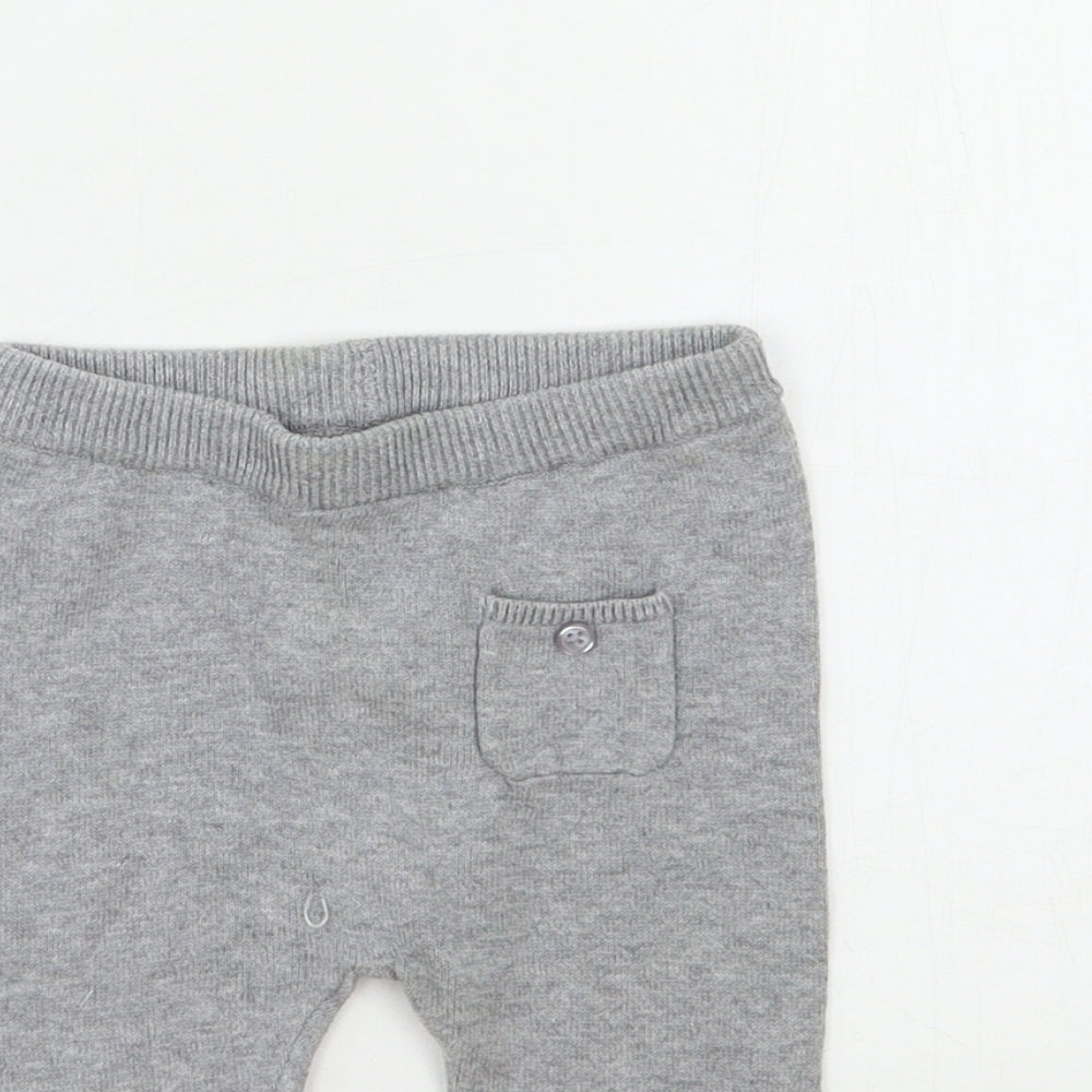 Matalan Baby Grey  Knit Sweatpants Trousers Size 3-6 Months