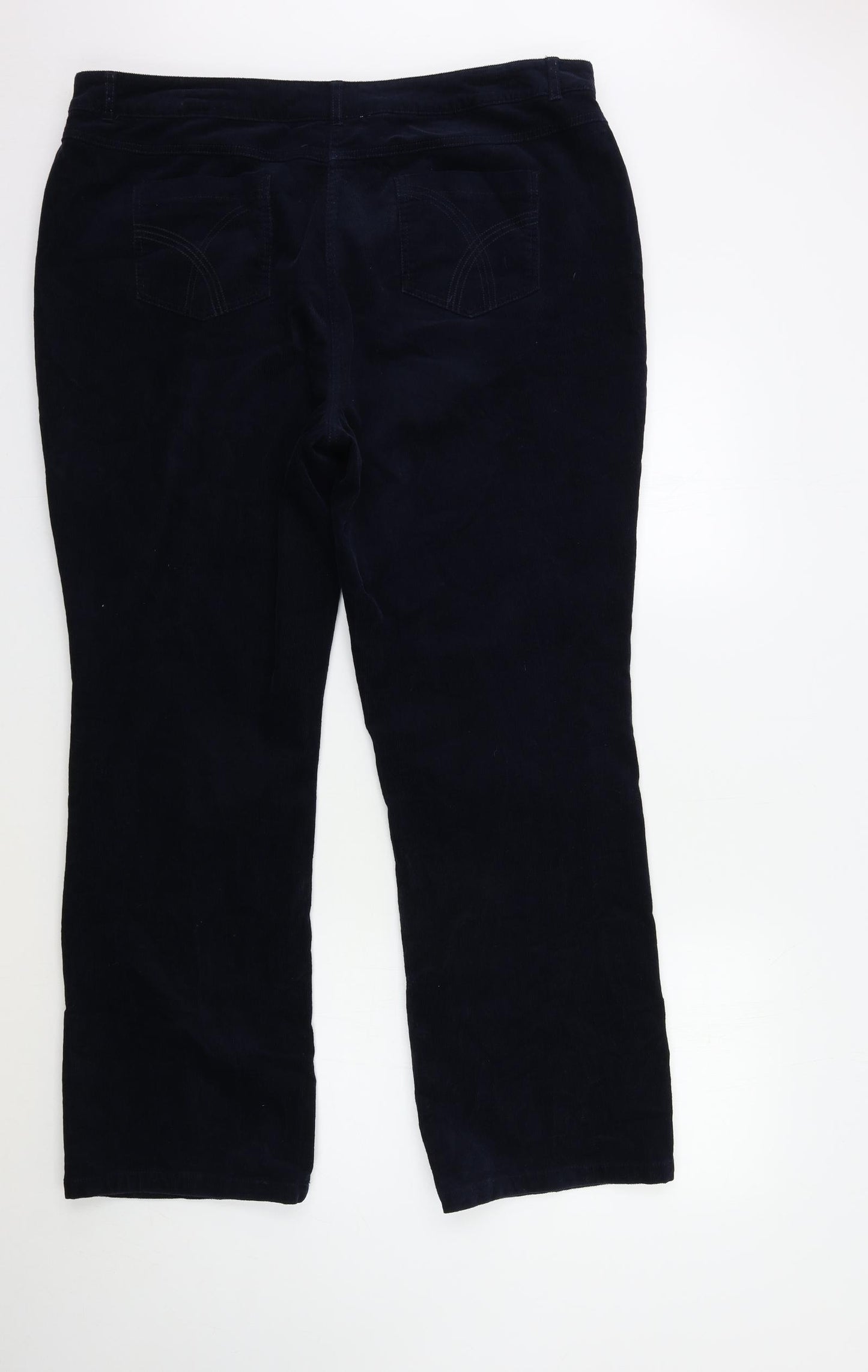ISLE Womens Blue  Corduroy Trousers  Size 20 L30 in