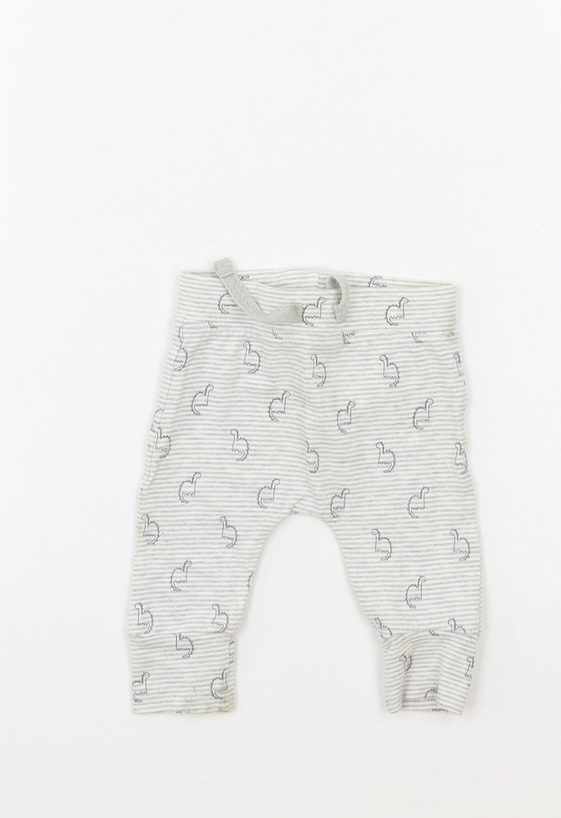 George Baby Grey Striped  Capri Leggings Size Newborn