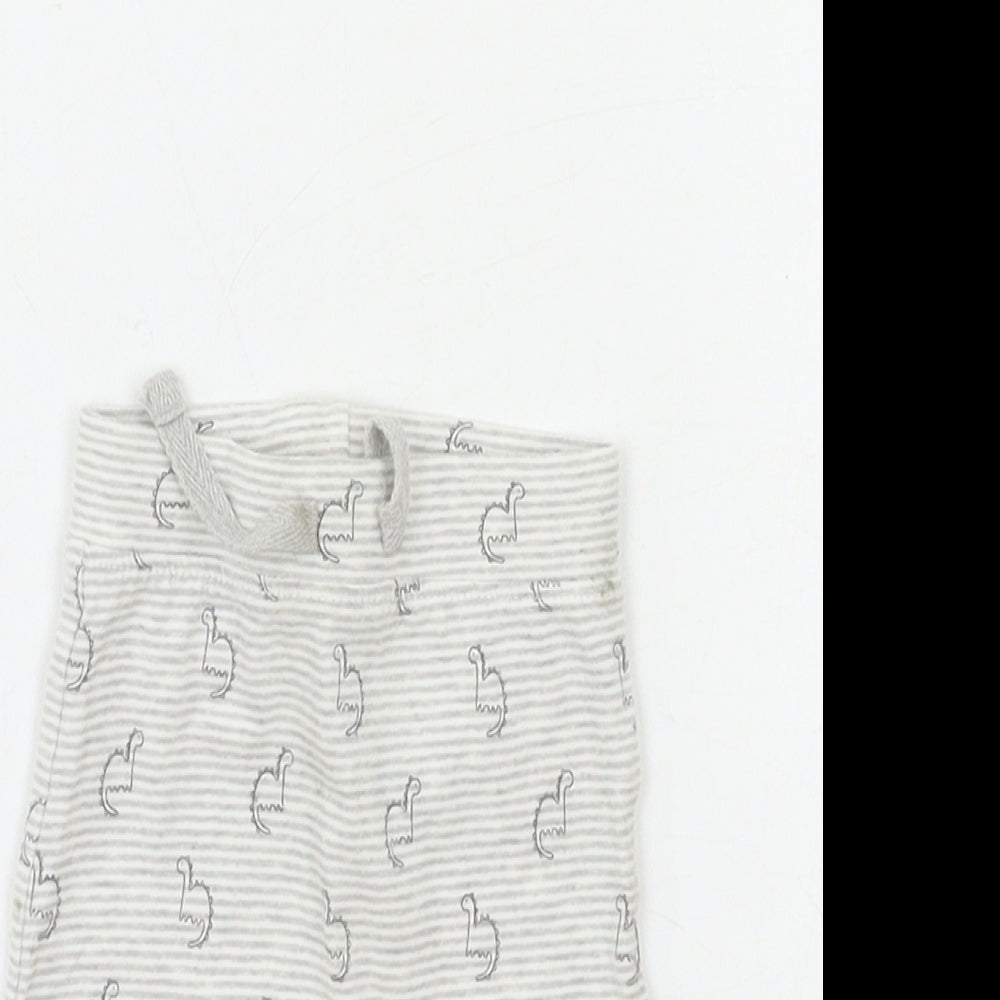 George Baby Grey Striped  Capri Leggings Size Newborn