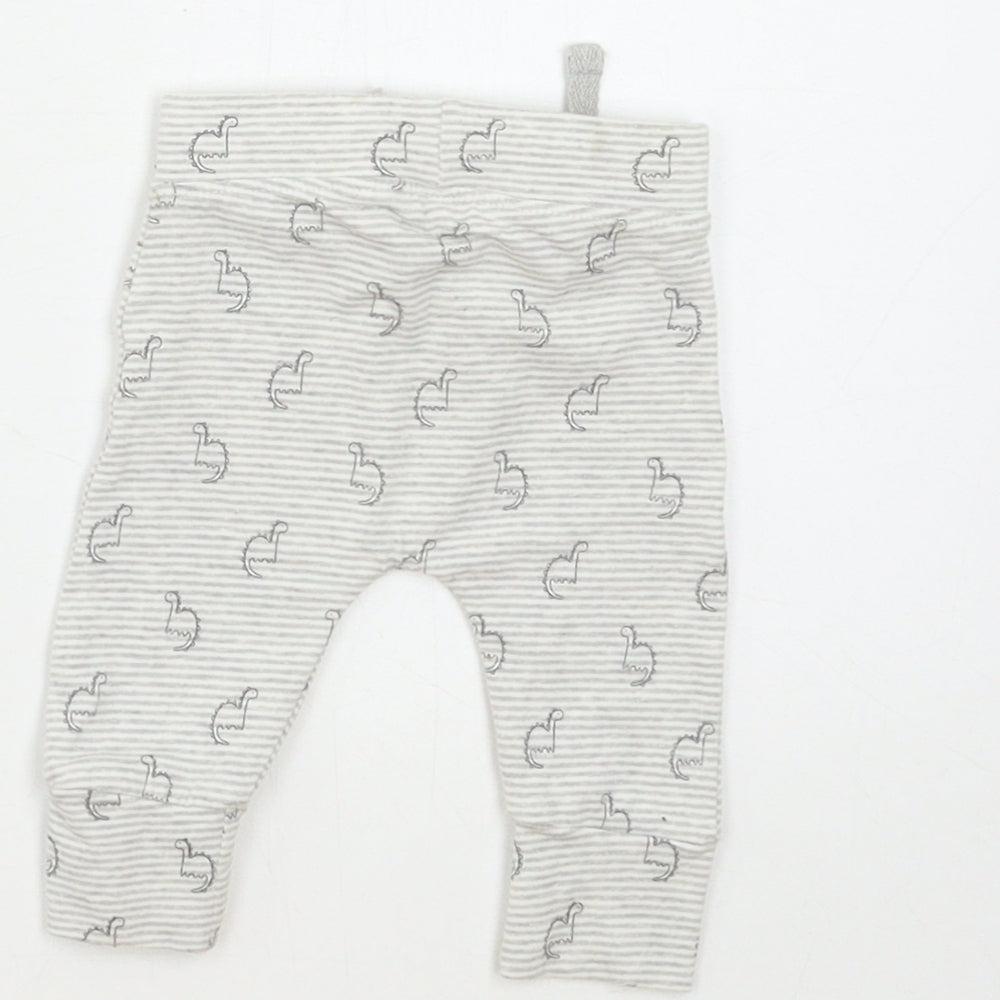 George Baby Grey Striped  Capri Leggings Size Newborn