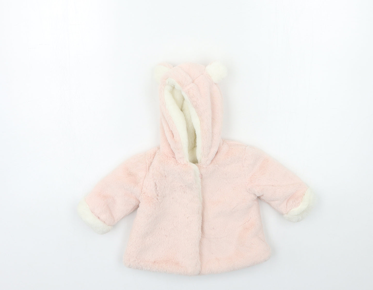 Nutmeg Baby Pink  Fleece Jacket Coat Size 0-3 Months